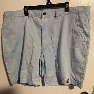Izod Light Blue Men's Flat Front Shorts